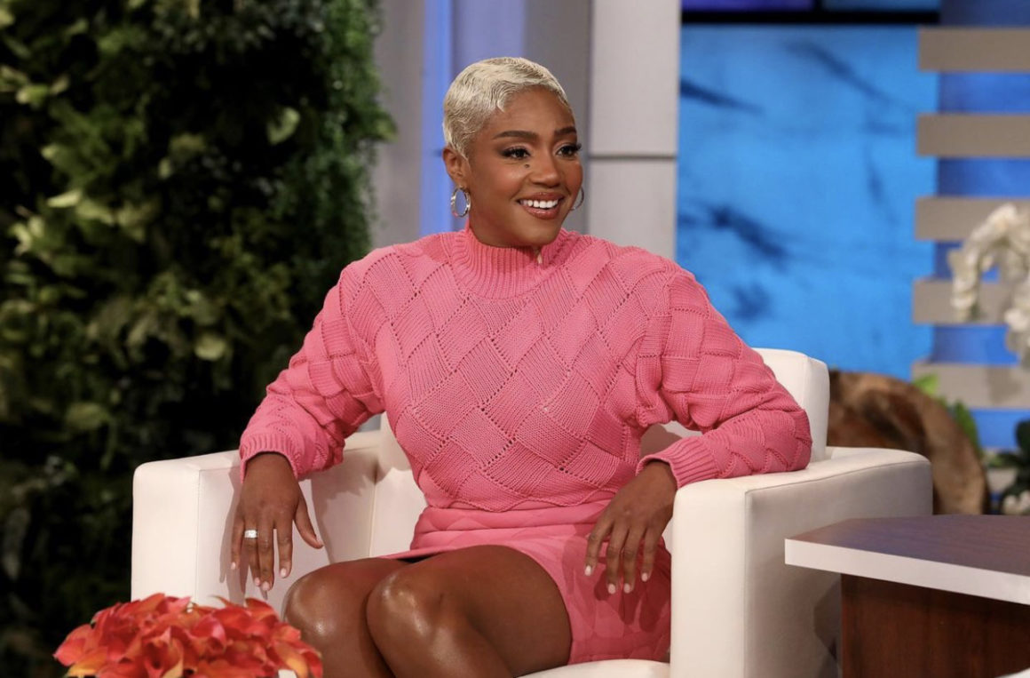 Wardrobe Inquiry: Tiffany Haddish Appears on Ellen DeGeneres’ Show Wearing Herve Leger Pink Knit Bandage Mini Dress Wardrobe Inquiry: Tiffany Haddish Appears on Ellen DeGeneres’ Show Wearing Herve Leger Pink Knit Bandage Mini Dress