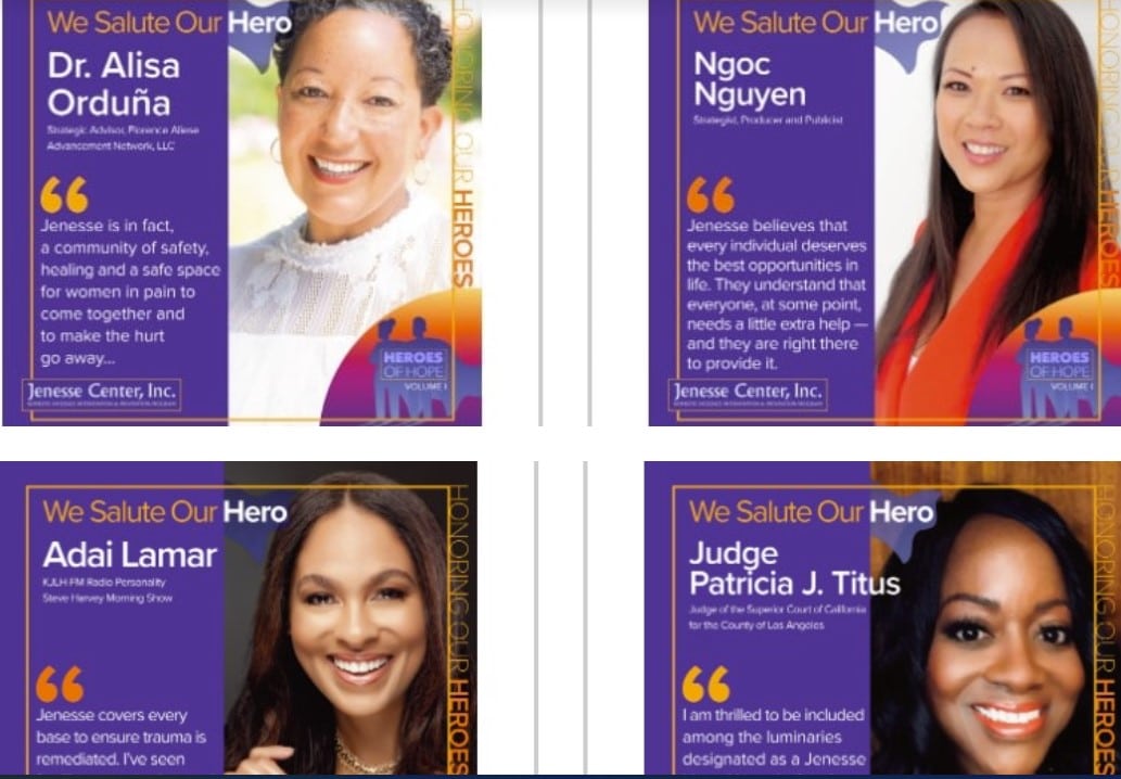 Jenesse Center Launches ‘Heroes’ Campaign to Spotlight Hope Bringer Partners and Friends Jenesse Center Launches ‘Heroes’ Campaign to Spotlight Hope Bringer Partners and Friends