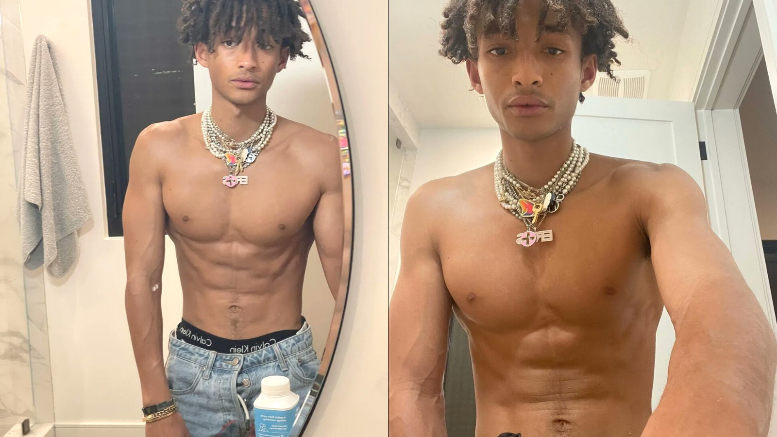 Jaden Smith Is Flexing His Muscles And Weight Gain In Shirtless Photo