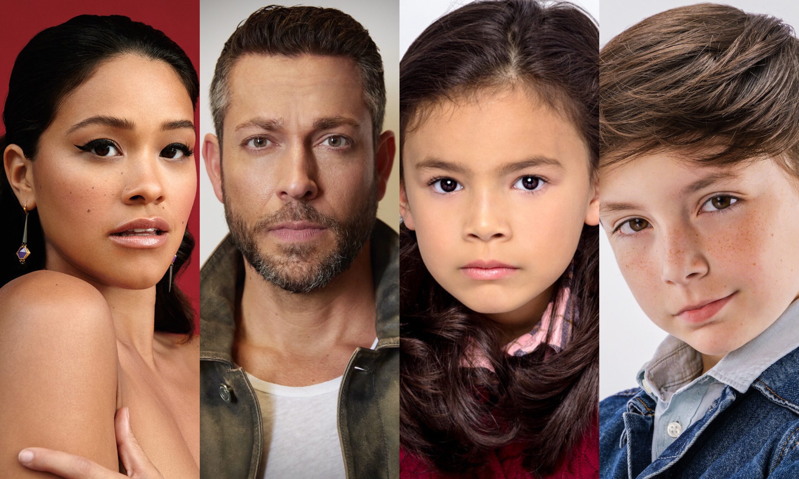 Gina Rodriguez, Zachary Levi, Everly Carganilla and Connor Esterson To