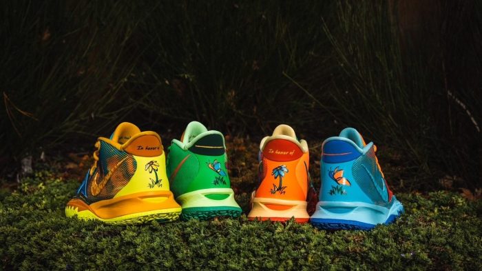 Kyrie Irving honors late mom with latest charity sneaker Proceeds from sales of the shoe to benefit groups in New Jersey and the Dakotas Kyrie Irving honors late mom with latest charity sneaker Proceeds from sales of the shoe to benefit groups in New Jersey and the Dakotas